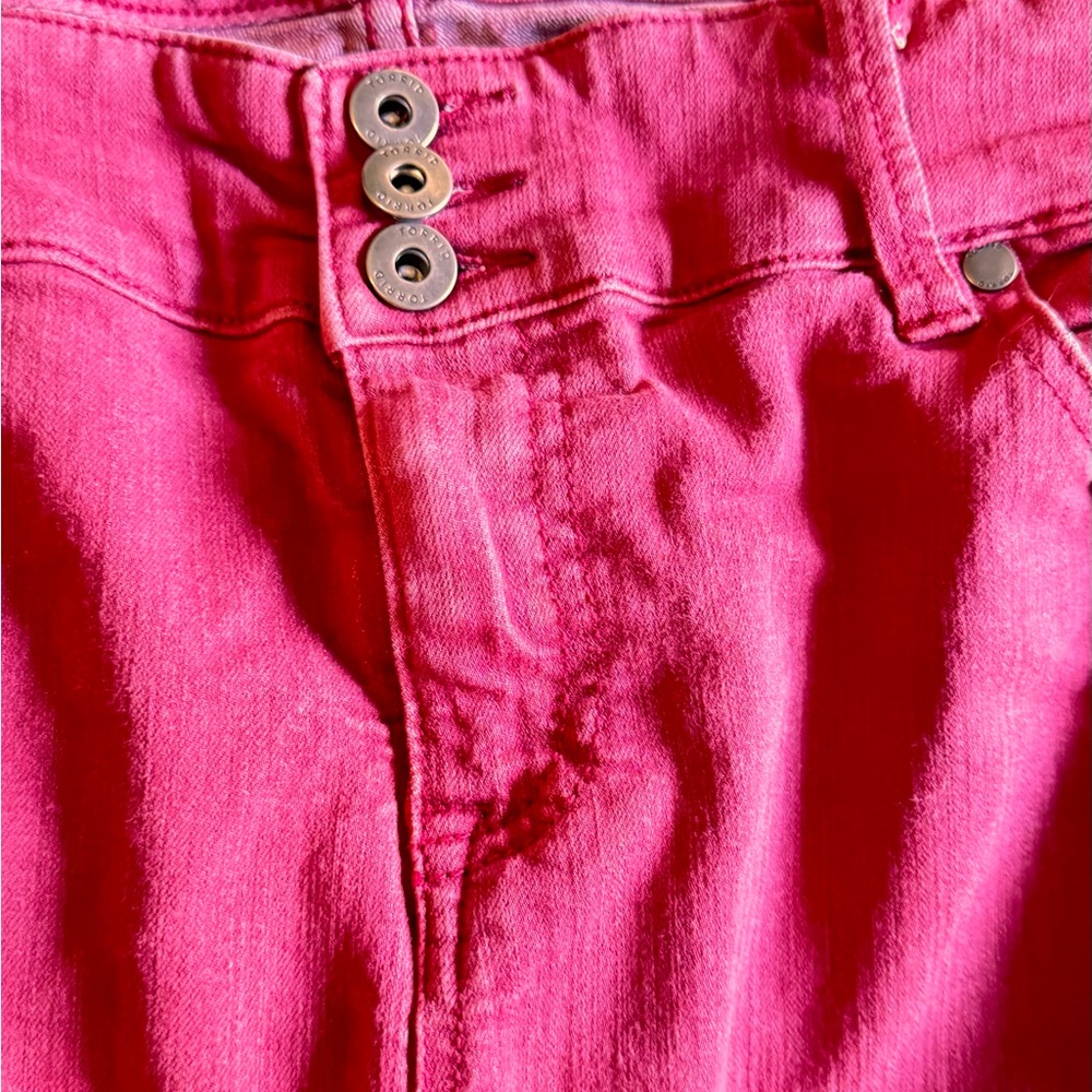 Red  Denim ankle Pants
